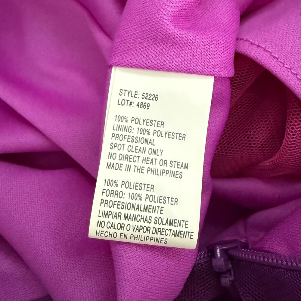 Blondie Nites Sequin Ombre Tulle Strapless Party Dress Pink Purple Juniors 11 - Picture 12 of 12